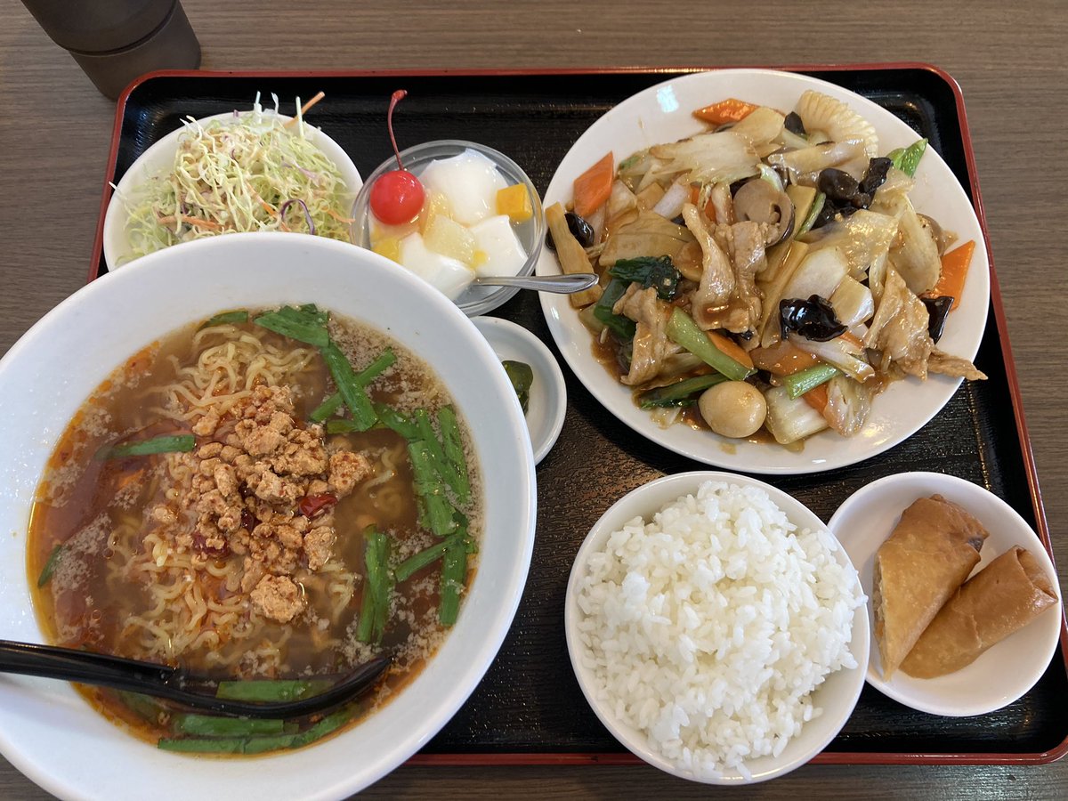 Shunte しゅんてずランチ 八宝菜定食 定食のラーメンって普通ハーフじゃ無いの なんで八宝菜もラーメンも0円でデフォルトでフルサイズなんだ 逆ギレ