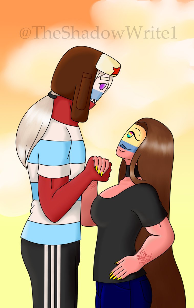 TheShadowWrite1's tweet photo. "solo cuando nadie nos ve, bajo el atardecer, podemos sonreirnos sin que nos digan que no se puede, que es imposible, solo por que estamos en distintos bandos..."

El secreto amor de 🇨🇴 y 🇷🇺

#CountryHumans #CountryHumanscolombia #CountryHumansrusia #CountryHumansrussia #RusCol https://t.co/F2fG0xXf6X