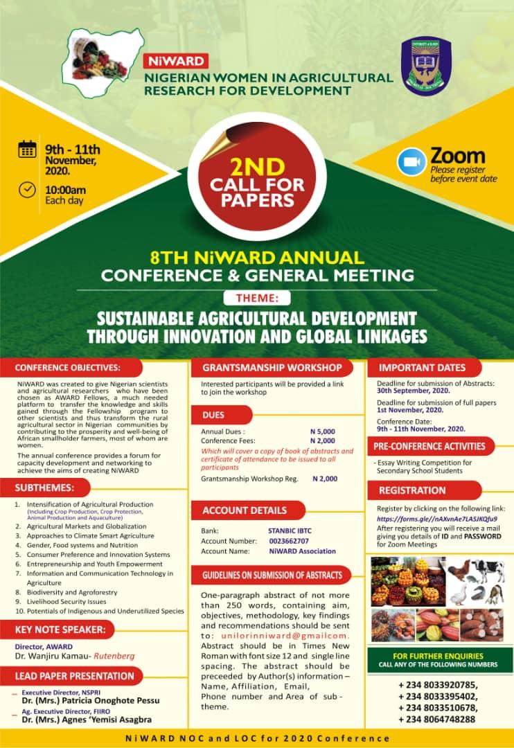 ebinimiansa's tweet photo. #NiWARD AGM and Virtual Conference. 9 - 11 November,2020 https://t.co/tpXcihkxZS