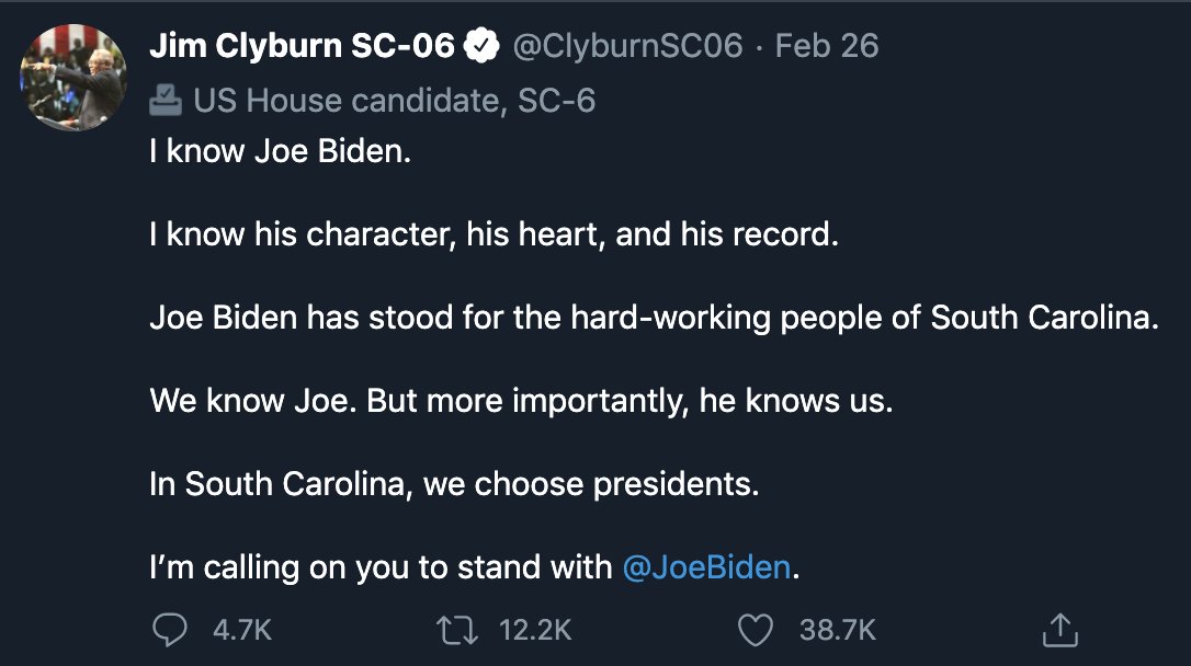 briebriejoy's tweet photo. Will we get an apology for misdirecting Black voters toward Biden, who was, in fact, "down-ballot carnage" for Democrats?

A story in four acts. https://t.co/EMoOshpkuG