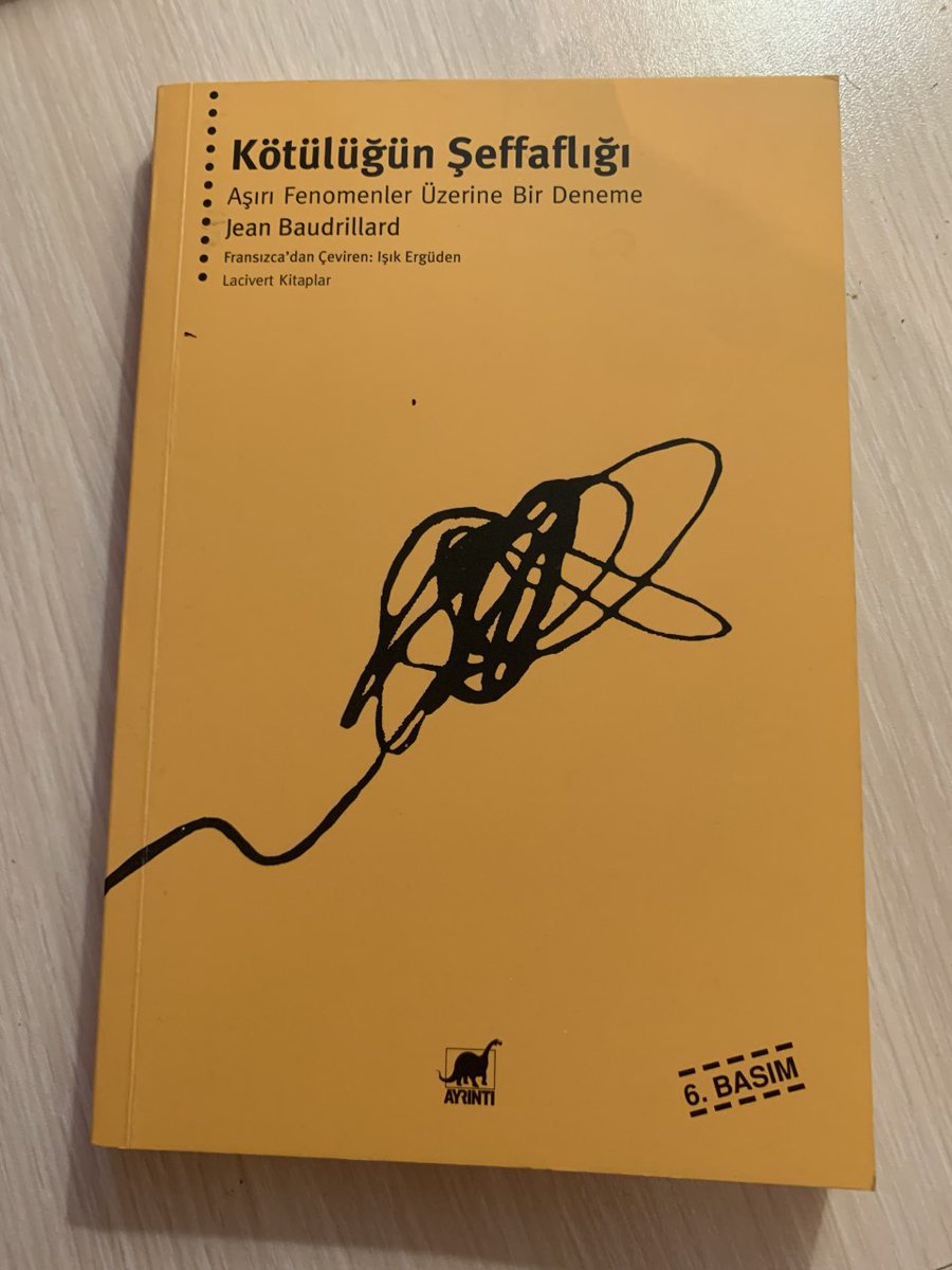 "Görüntüleri yok edenlerden değil, görülecek hiçbir şeyin olmadığı bir görüntü bolluğu üretenlerdeniz."

Jean Baudrillard

Kitaptaki her bir chapter kendi modernite kavramını üretiyor ve onu yerle bir etmeye çalışıyor. Orijinal bir metin.

Alıntı kitabın 23. sayfasındandır.