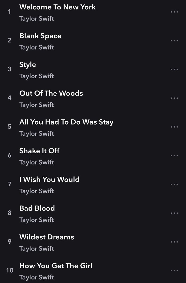Looping back to T Swift, because 1989 is my favorite pop album of all time and I legitimately don’t have to skip until after track 10.
