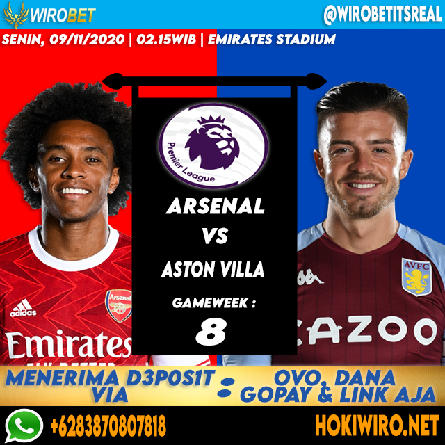 wiroofficial's tweet photo. JADWAL PERTANDINGAN LIGA INGGRIS ARSENAL VS ASTON VILLA!

PERTANDINGAN : SENIN, 09 NOV 2020 📌.
PUKUL : 02.15WIB
STADIUM : EMIRATES 📌.

#LigaInggris #PremierLeague #Arsenal #MeriamLondon #TheGonners #AstonVilla #wirobet #wiropoker https://t.co/TjHe9q76kc