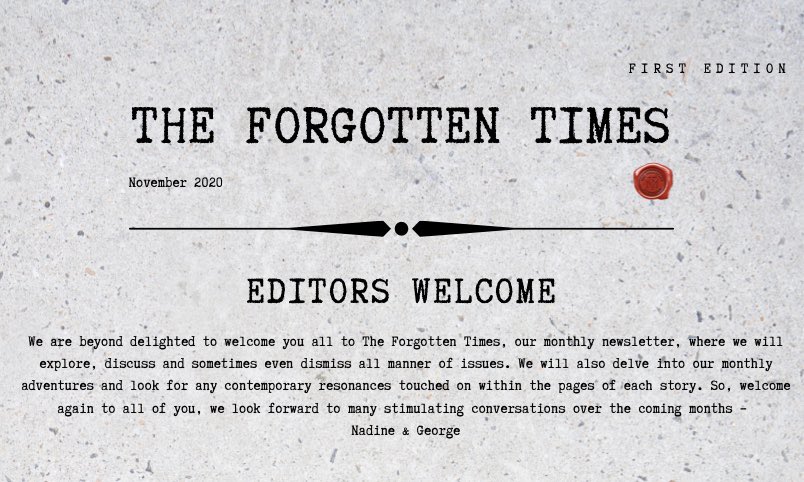 Library_of_TFM's tweet photo. A sneak peek at our newsletter, The Forgotten Times! 
Each month will see a new edition authored by Nadine Garner and George Adams.. 

Follow the link below to find out more!
#theforgottenmysteries 
https://t.co/dOZA2ccXTH https://t.co/EeeS6R3Plr
