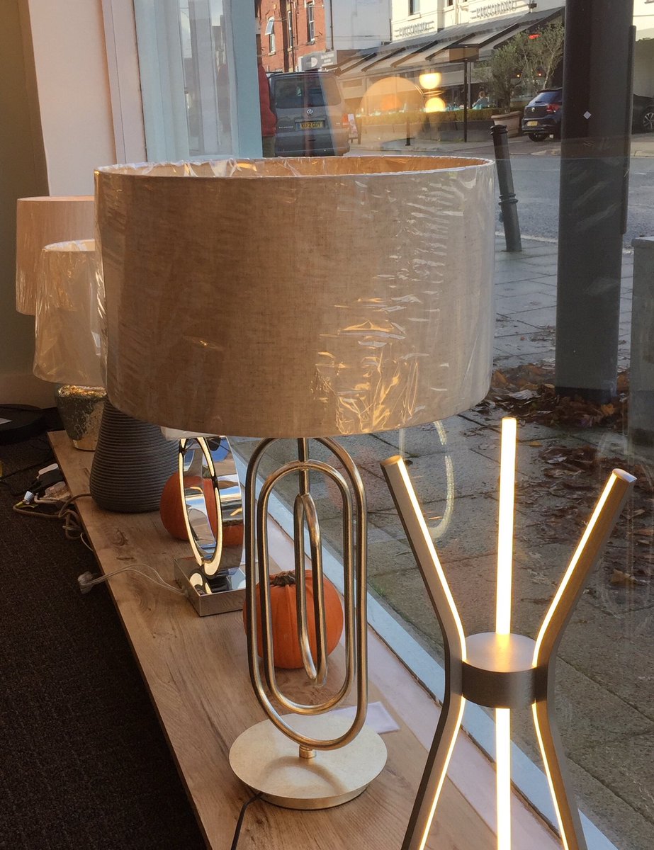 sczes's tweet photo. If you’re looking for an eye catching table lamp, this is it!
Comprises of a metal base finished in antique silver leaf, with a natural linen shade, in-line switch and compatible with LED bulbs.
Available from LIT in Bramhall, open today for collection only. 
0161 393 3690 https://t.co/AQX6okTZxi