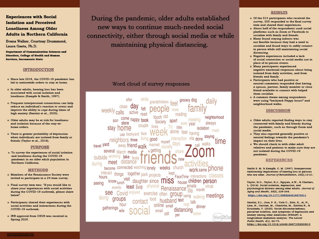 #2020FallForumHighlights - Check out this poster created by Courtney Drummond. Courtney is an undergrad student from the department of Communication Studies and Disorders. Visit the link in bio to view more student posters at this year's poster forum!⁠
#sacstateresearch