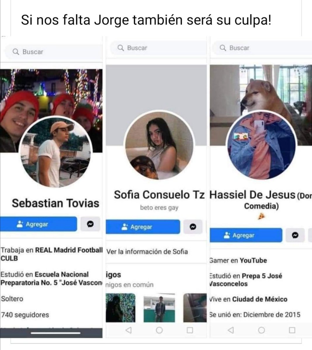 Bae86590216's tweet photo. Increíble que la gente se aproveche de personas humildes, hoy por hoy Jorge se encuentra desaparecido gracias a la pésima broma de estás personas entre otras, ayuden a compartir para difundir y se haga tendencia. 

#EnLaUnamNosFaltaJorge 
#TodosSomosJorge https://t.co/EiYoHAAU2b
