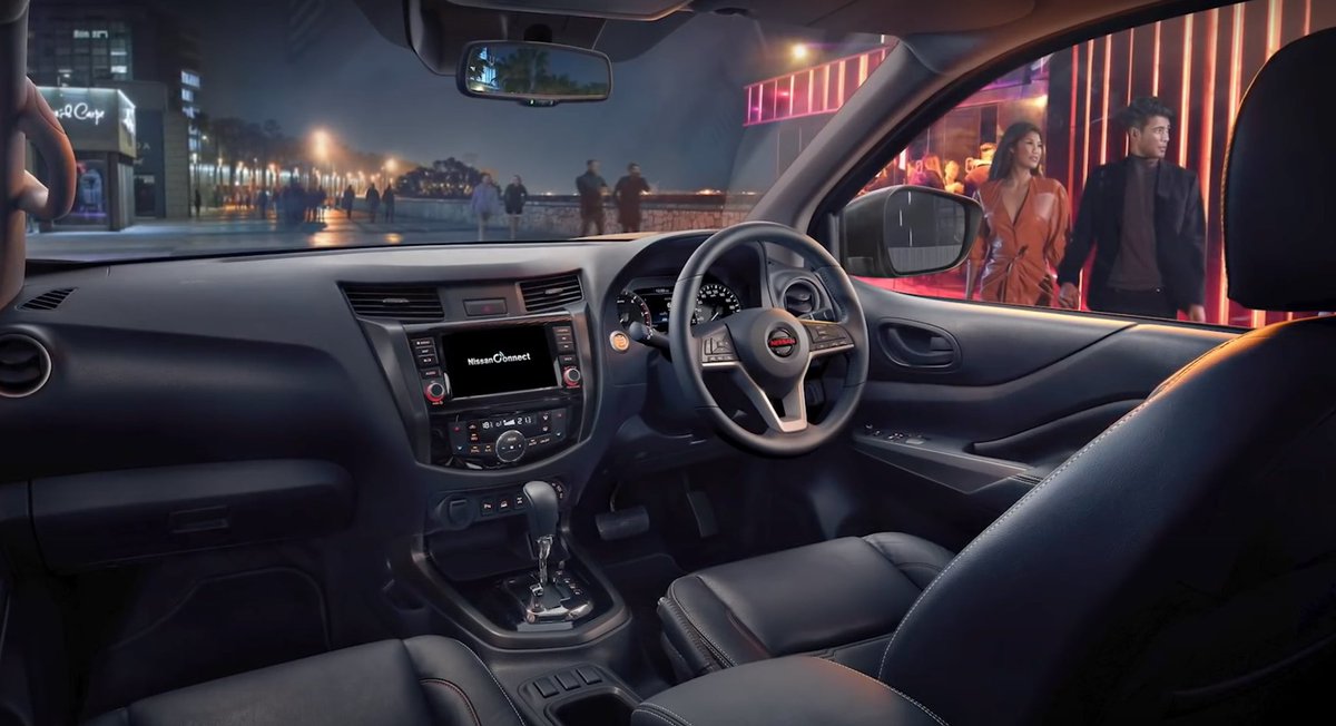 Motorscribe's tweet photo. Nissan adds even more truck to its new 2021 Navara with a higher bonnet and Titan-like grille. Plusher interior, more driver assistance safety systems for on and off-road and there’s a new adventure Pro-4X version. https://t.co/8PRmCsPMNZ