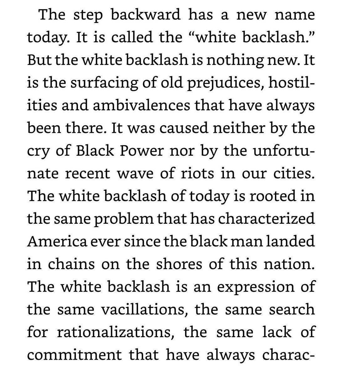 BerniceKing's tweet image. Here, my father writes about the “white backlash.” #Election2020