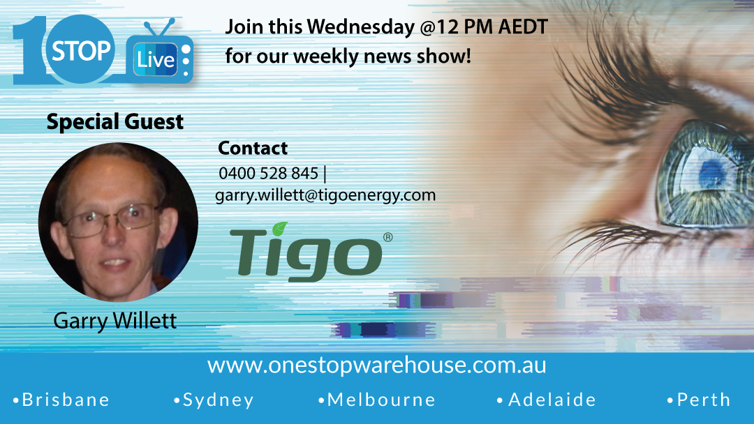 OneStop_wh's tweet photo. Join us next Wednesday for another episode of One Stop Live with Garry Willett from @TigoEnergy
Visit https://t.co/6S2suNsTCR for more information
#onestopwarehouse #solar #renewableenergy #climatechange #renewables #cleanenergy #tigoenergy https://t.co/HeC5HmJYQz