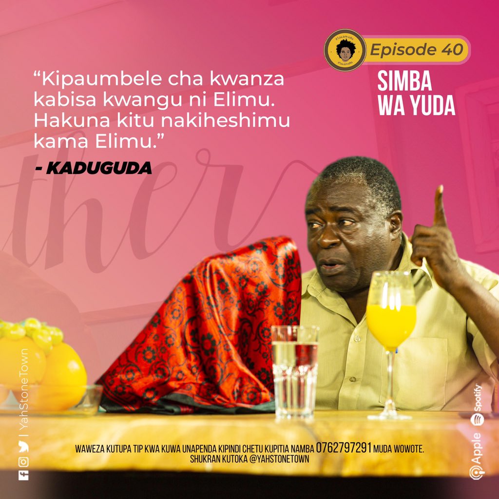 YahStoneTown's tweet photo. Fahamika na mengine mengi ya muhimu kutoka kwa #SIMBAWAYUDA Alhamis ya leo kwenye #SalamaNaKaduguda saa tatu kamili usiku ndani ya @eastafricatv 

@yahstonetown @samaki_samaki @slidevisuals 
#YahStoneTown #SalamaNa https://t.co/JQqfR1mtWi