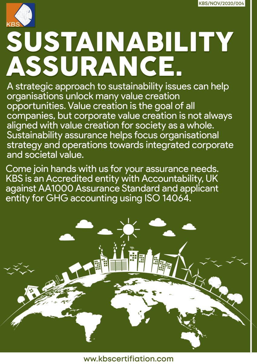 #Sustainability reporting helps organisations to set goals, measure performance, and manage change in order to make their operations more #sustainable.
#SustainabilityAssurance