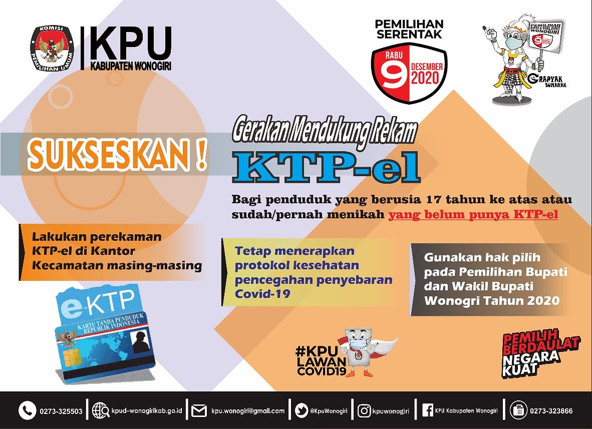 Sukseskan rekam e-KTP bagi usia 17 tahun keatas atau yang sudah menikah..