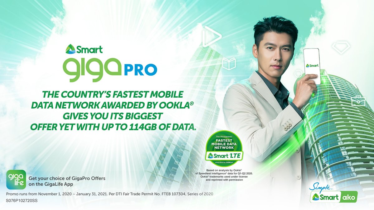 LiveSmart's tweet photo. ENJOY UP TO 114GB, our biggest data offer yet! Enjoy bigger data that goes wherever you go with #SmartGigaPro, available on Smart Bro and now, Smart Prepaid.
Download the GigaLife App now to register! https://t.co/aZRqCsSGAC https://t.co/eV3nD5toDg