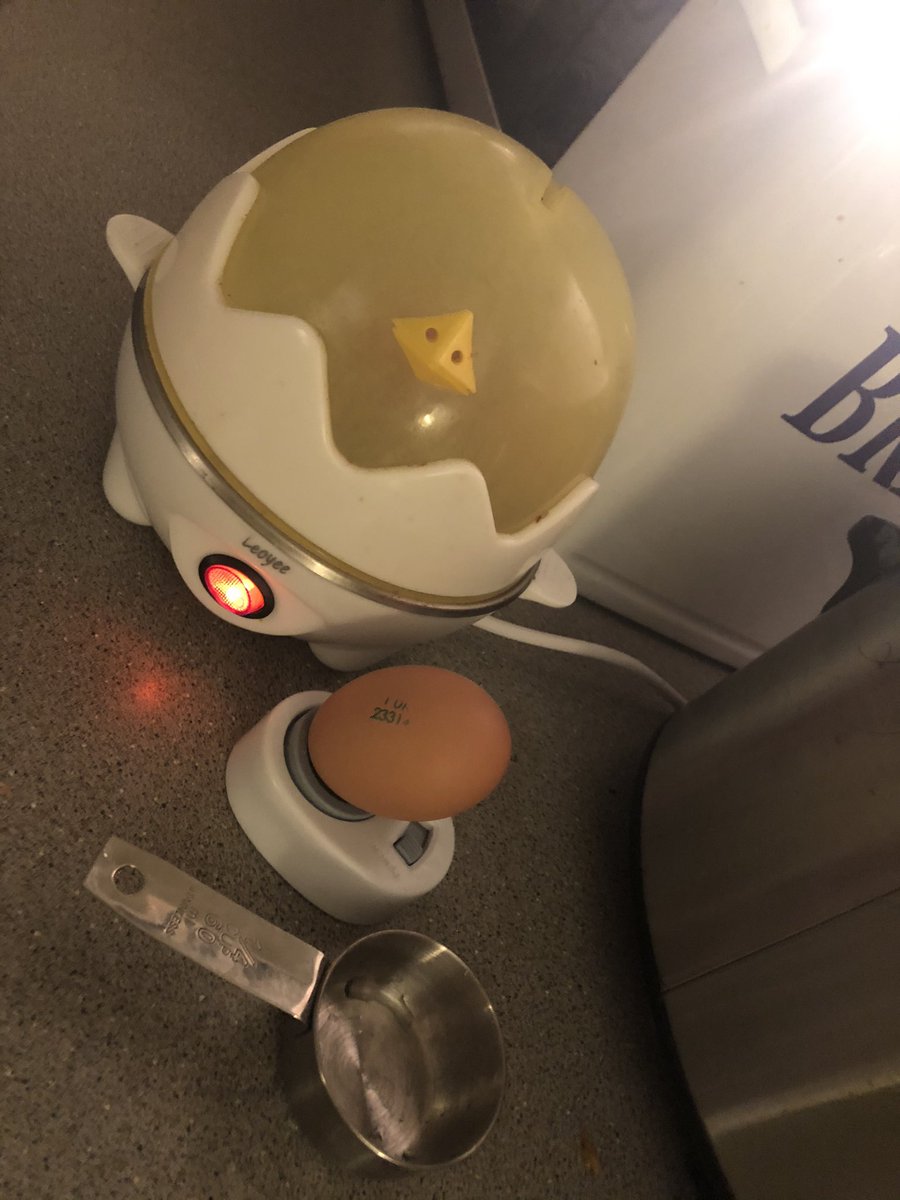 KathEvans2's tweet photo. Day 5: Early post for #WeEatWell20 today’s challenge #Eggs ok perhaps not particularly creative but love a couple of boiled eggs 🥚 via my egg steamer, perfect hand warmers wrapped in foil for a portable breakfast😉👍 @4AdsthePoet https://t.co/LtYcrzWL0B
