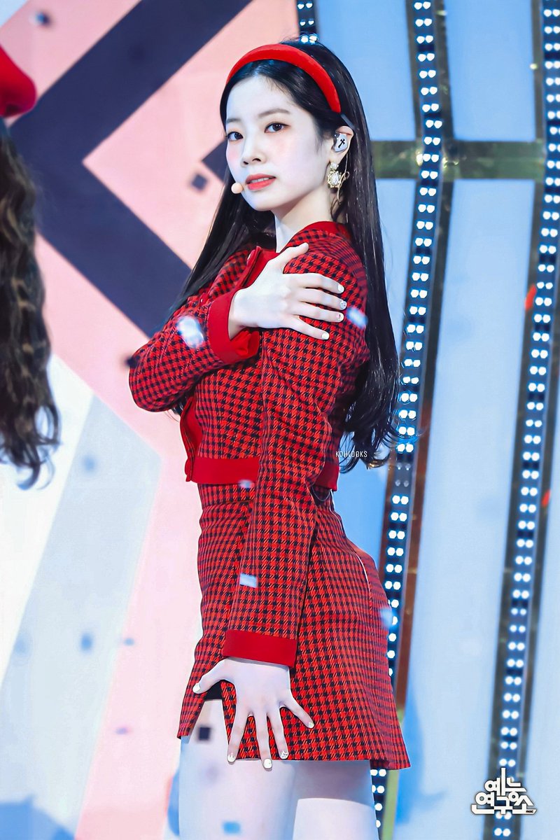 dahyun red dress Dahyun with this spicy red outfit plus her serious mode: on. 😳 #DAHYUN #다현