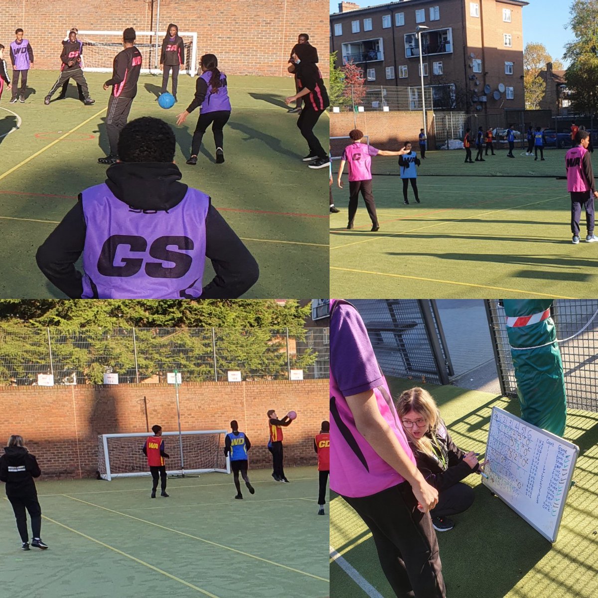 MrGiles_Smith's tweet photo. Y9 double pe lesson, inter house netball,teamwork,support, leadership, confidence &amp; respect. Our school,culture on show &amp; evidence of the progress made by a talented year of sports students. @MissNolan_PE well done for organising 👏🏾👏🏾👏🏾 #funpe #community  #culture #lovenetball https://t.co/9zPszL8xga