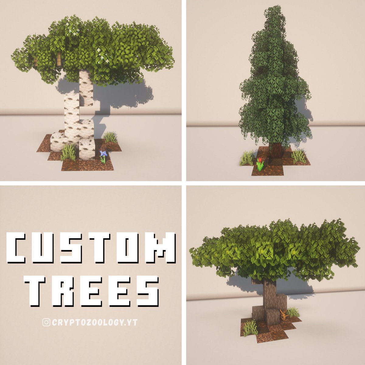 FrMinecraft's tweet photo. Quelques idées pour faire des arbres personnalisés dans #Minecraft #DetailCraft https://t.co/hFEjEZaRmz