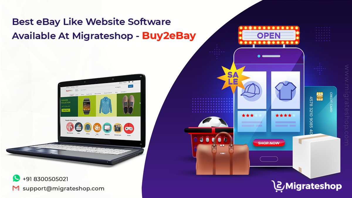 migrateshop's tweet image. Select the Ideal Auction Website Script To Build Your Website Similar to eBay - Buy2eBay
More Details: bit.ly/2SXotcj
#eBay #ebayclone #ebayclonescript #auctionscript #ecommerce #B2C #marketplace #Trending #startup #entrepreneur #onlineauctionscript #buy2ebay