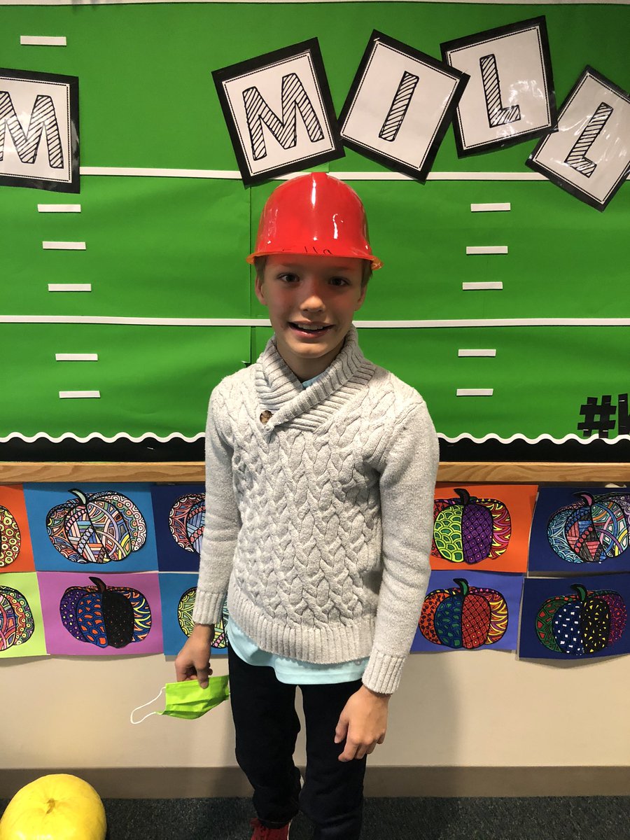 Espenn was our classroom Hard Hat winner! ❤️ #WeB4Me