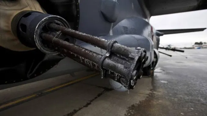AC-130 gunships.What you are looking at is a plane that delivers heavy artillery from the sky. This heavily armed ground attack C-130 carries a wide array of ground attack weapons that are integrated with sophisticated sensors, navigation, and fire-control systems