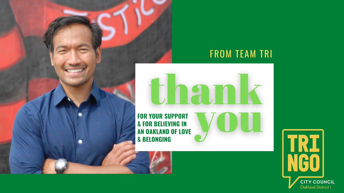 We are awaiting the final results before we make any announcements, but that doesn't mean we have to delay saying THANK YOU to all of our supporters! #oakmtg #ThankYou #Oakland