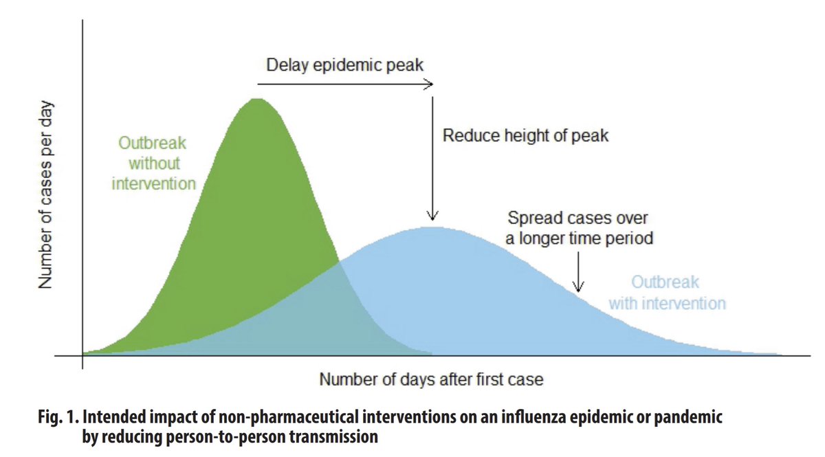 Interestingly this document from WHO is only hoping to reduce the peak infection rate, rather than reduce the number of people who get it over the entire duration of the epidemic/pandemic."Flatten the curve" rather than "stamp it out"
