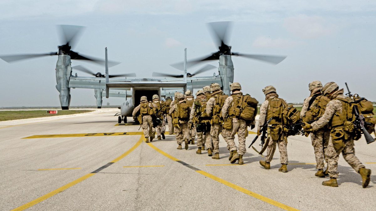 CV-22B Osprey tilt-rotors. Anywhere you see the CV-22B Osprey i bet you the U.S Marine Corp are involved. This aircraft is exclusive to the U.S Marines.