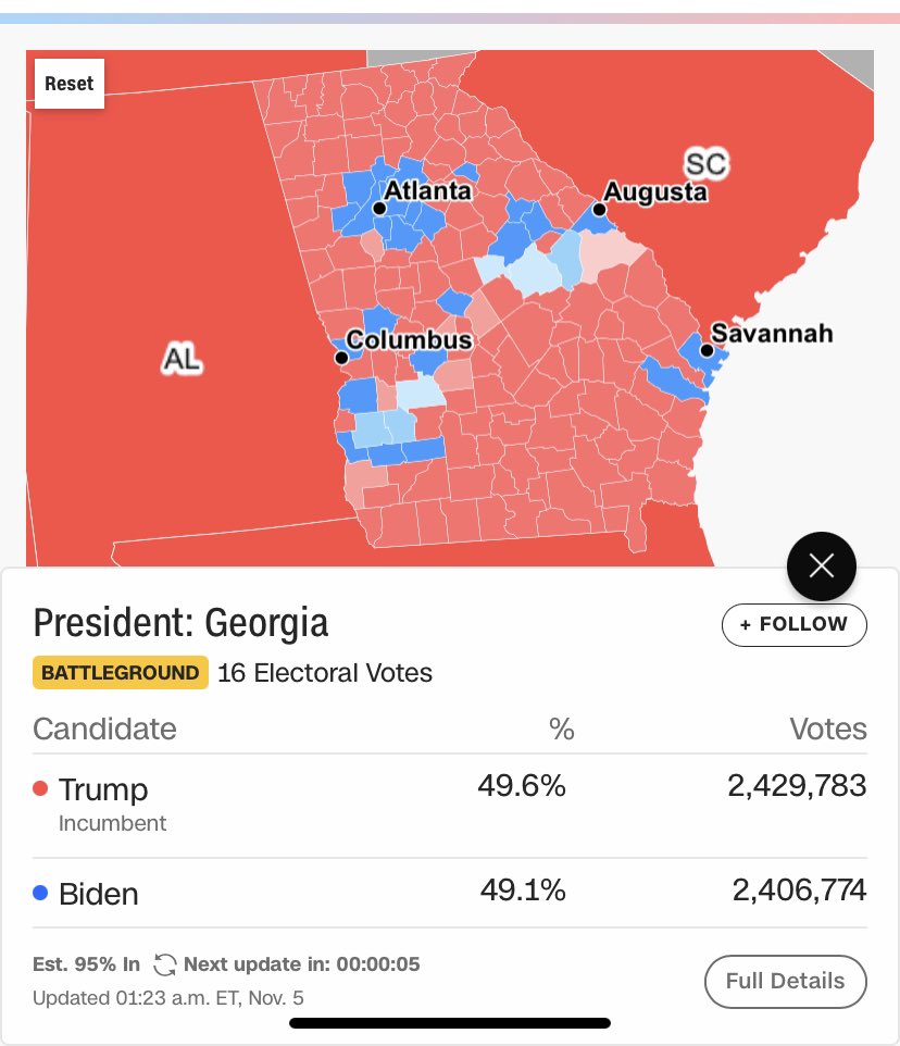ATTENTION GEORGIA RESIDENTS WHO VOTED BY MAIL: PLEASE FOR THE LOVE OF GOD CHECK ON YOUR VOTE TO MAKE SURE IT WAS ACCEPTED. trump is BARELY in the lead in georgia. GEORGIA COULD TURN BLUE