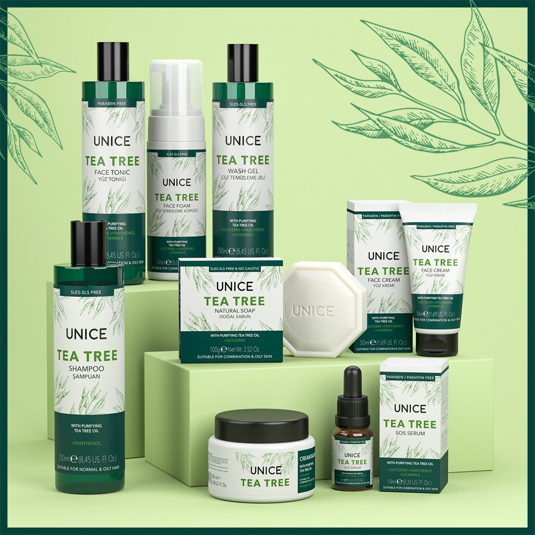 unicetr's tweet photo. Sizler için özenle hazırlanan yepyeni ürünler Unice Multibrand Türkiye’de!
Doğanın mucizesini teninizde hissetiren, çay ağacı özlerinden gelen doğal formülüyle cildinize kusursuz bir bakım sunan Tea Tree bakım serisi Unice Multibrand Türkiye’de!
#sengüzelsin #UniceTeaTree https://t.co/lffPg5Npiq
