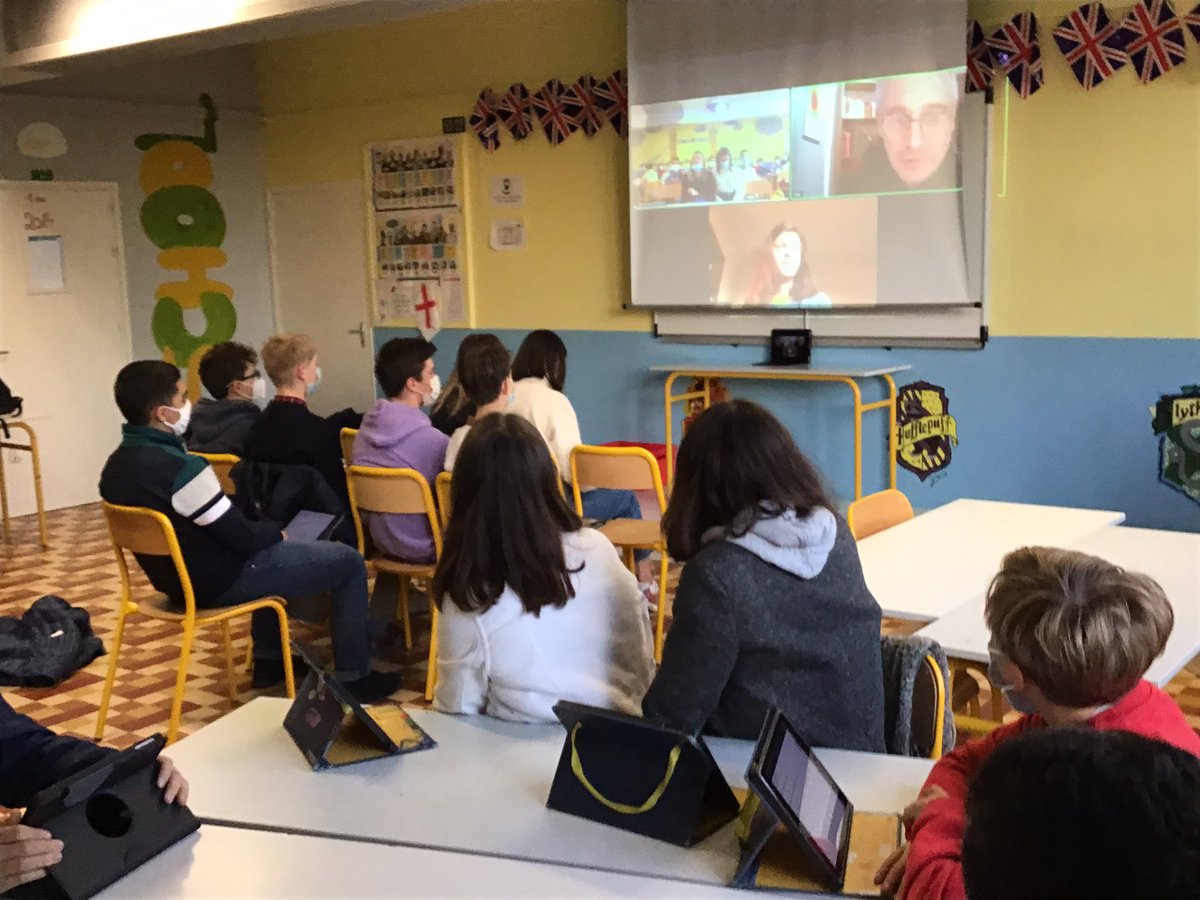 Début de la rencontre entre <a href="/fabricecolin/">Fabrice Colin</a> et <a href="/MalassisStory/">Malassis’Story</a> en classe virtuelle