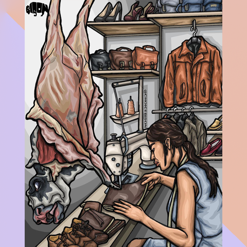 PetaIndia's tweet photo. It’s their skin, not your bag, shoes, jacket or belt.
Wear vegan: https://t.co/Ns0oahf5lk
Art by @freebison
#WorldVeganMonth #WearVegan #GoVegan #BeLeatherFree https://t.co/tjl3JYoeMs