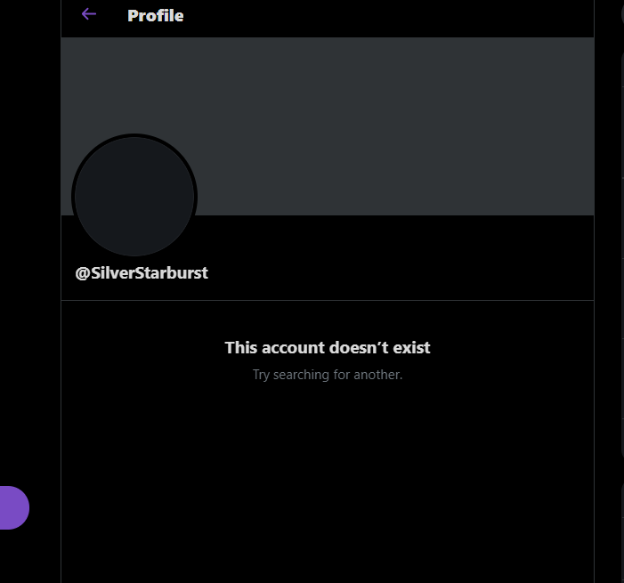 SliverStarburst's tweet photo. @TwitterSupport Got A question. Why is it when i click on the name in my fiancee's bio on here it says it does not exist when it is my account. https://t.co/jaWKmJgrtp