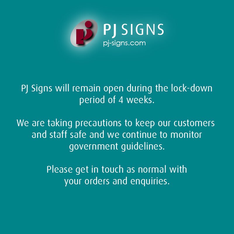 pjsigns's tweet photo. #openforbusiness #Lockdown2 https://t.co/5fR0lLdBcY