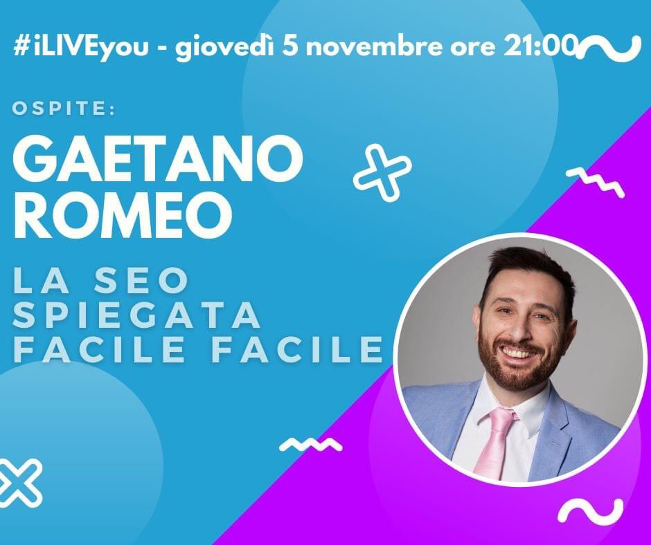 🔔 𝗦𝗧𝗔𝗦𝗘𝗥𝗔 𝗟𝗜𝗩𝗘 𝗔𝗟𝗟𝗘 𝟮𝟭:𝟬𝟬
La #SEO è un argomento vastissimo e non facile, ma stasera <a href="/Churra/">Churra</a> avrà in live l’espertissimo Gaetano Romeo <a href="/Gae79/">Gaetano Romeo</a> a cui potrete fare un po' di domande.

Vi aspettiamo dopo cena su Facebook!
👉 facebook.com/groups/Digital…