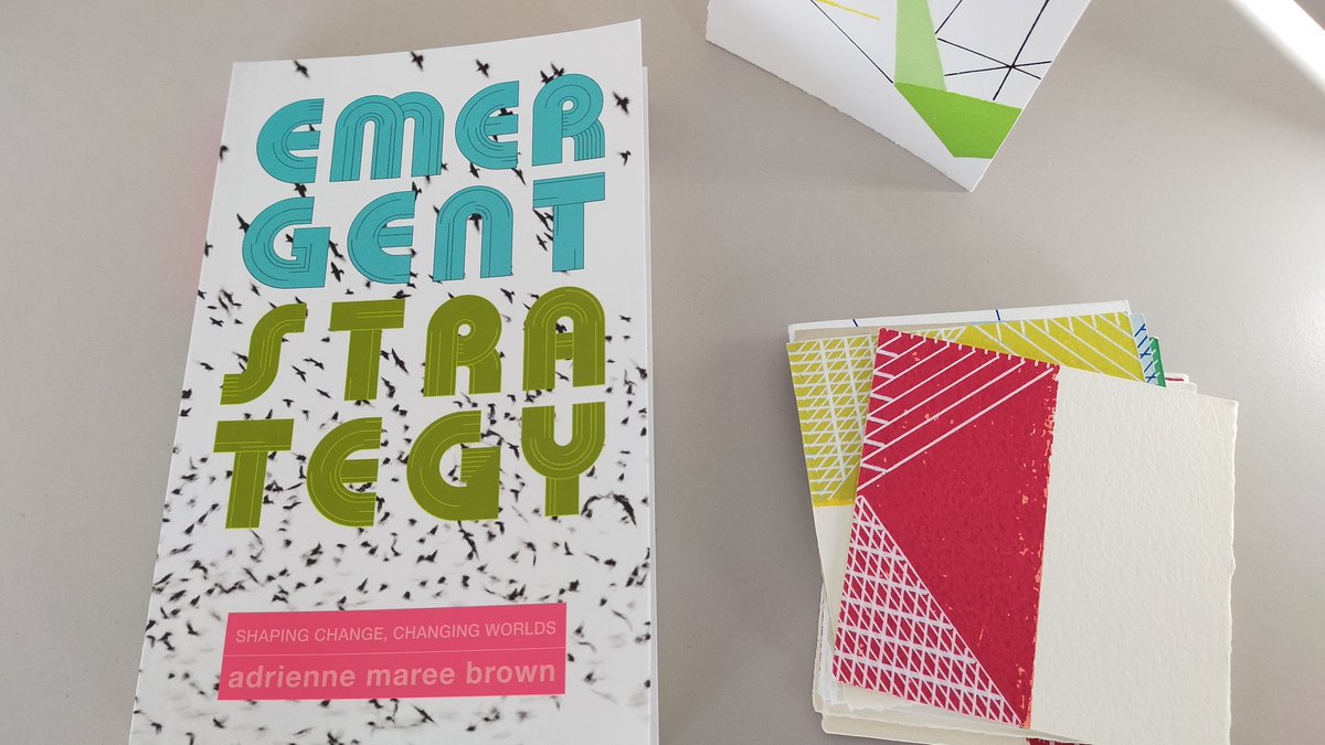 Lockdown reading 📖📚
Emergent Strategy by <a href="/adriennemaree/">Jeffery Mead</a> is by my side through Nov 2020💡Inspirational thinking for anyone working w concepts of flux, creativity &amp; community 🌻 An important tool for coping/embracing change
#shapingchange #changingworlds #lockdown2uk #selfhelp