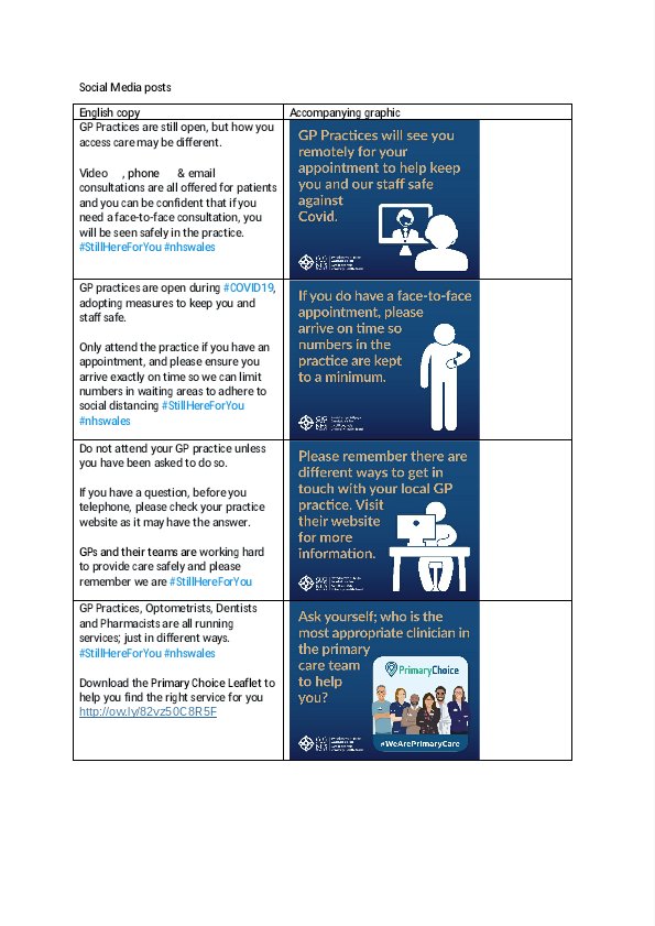 AnnaPrimaryCare's tweet photo. Primary care : doing it differently to keep you safe #stillthereforyou @CAV_LenRichards @drstuartwalker @PrimaryCareOne @cavgp https://t.co/PoYkaTUfSH