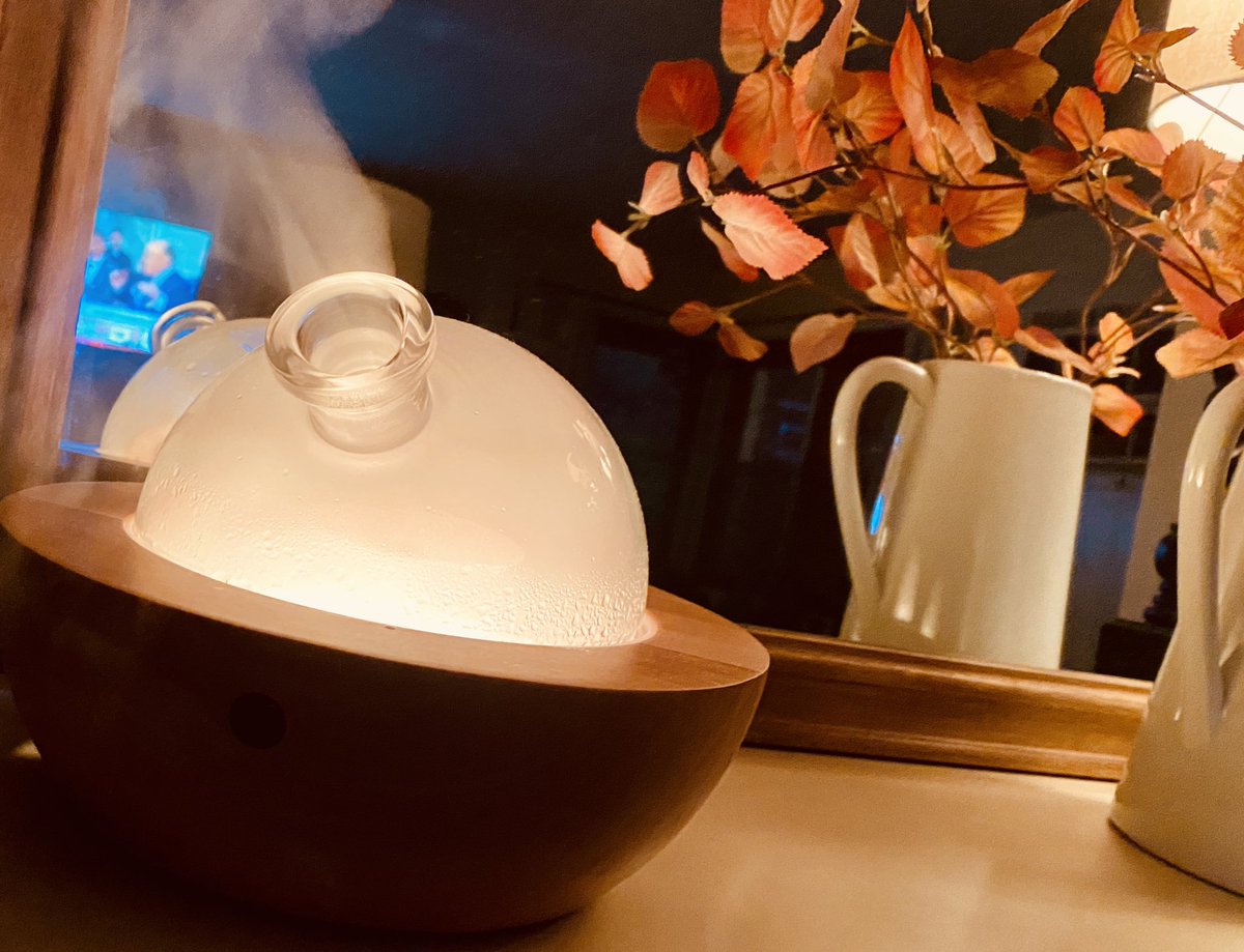 ErinLindsayP's tweet photo. If the news is on, so is the diffuser... ⁦@youngliving⁩ #PeaceAndCalming #ElectionResults2020 https://t.co/YH28nCyTx2