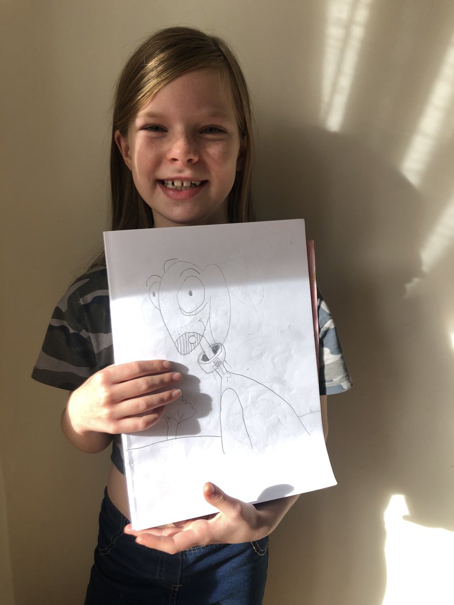 Jcsears11's tweet image. Layla loved drawing some animals following @PeteMcKee tutorials. We managed to visit some of his artwork too a couple of weeks ago  @Y4Wolves