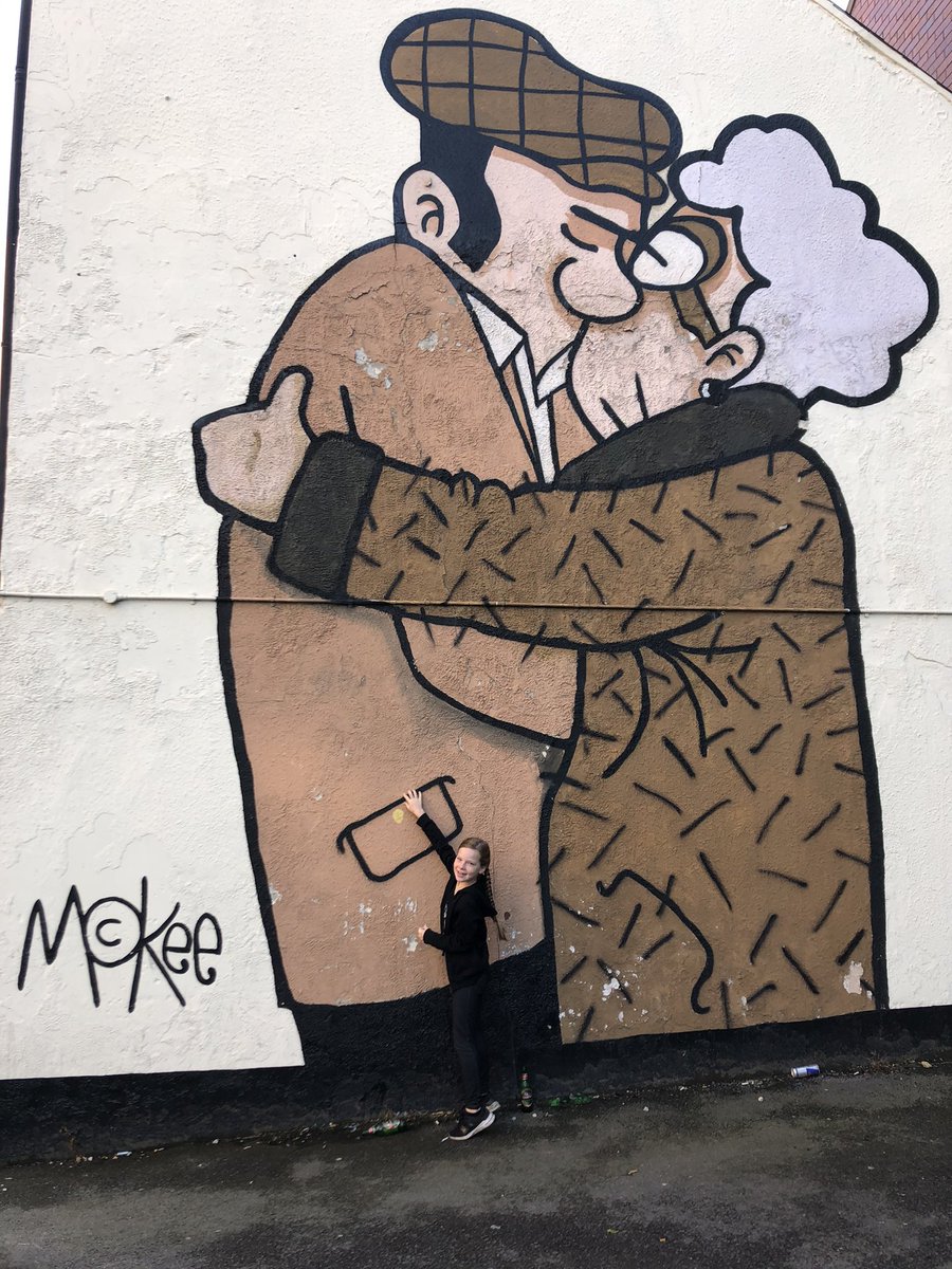 Jcsears11's tweet image. Layla loved drawing some animals following @PeteMcKee tutorials. We managed to visit some of his artwork too a couple of weeks ago  @Y4Wolves