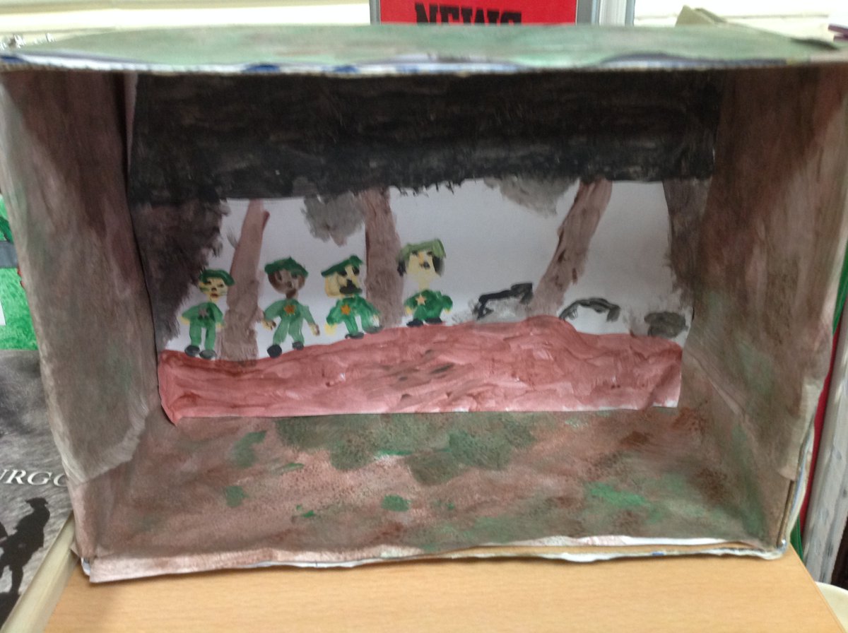 redhillprimary1's tweet photo. Year 6 have worked really hard over the holiday to make a project for Into the Trenches topic. Mrs Smith and Mrs Hilton are so impressed! #RedhillYear6 #intothetrenches #RemembranceDay https://t.co/6U4NsjsO6I