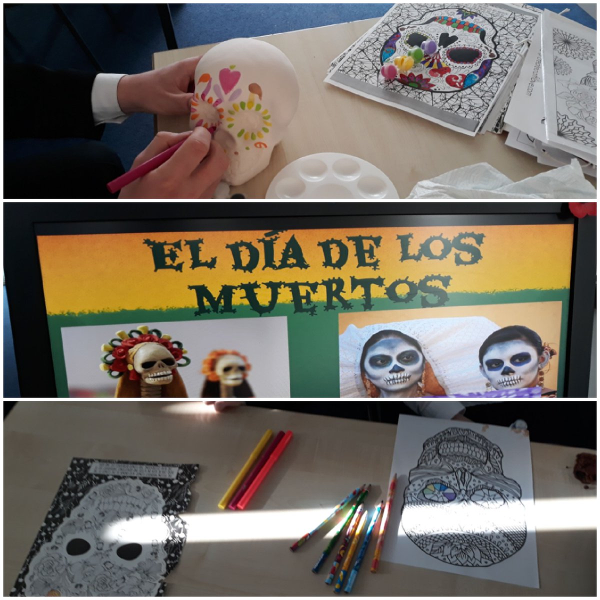 🌍🇪🇸 Gracias to our S1 pupils and S6 Language Ambassadors for our Creative Culture Club today! #creativity #hispanicculture We will focus on Diwali next week. 12pm on Thursdays in P102. All welcome. #festivals ✨