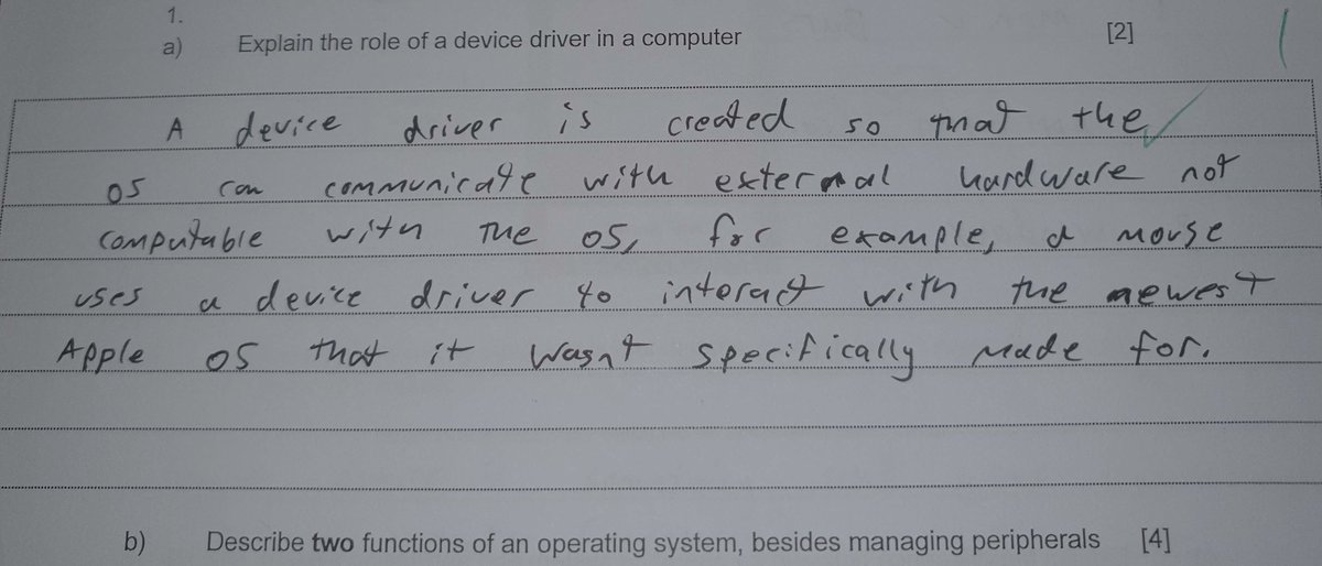 device driver test question