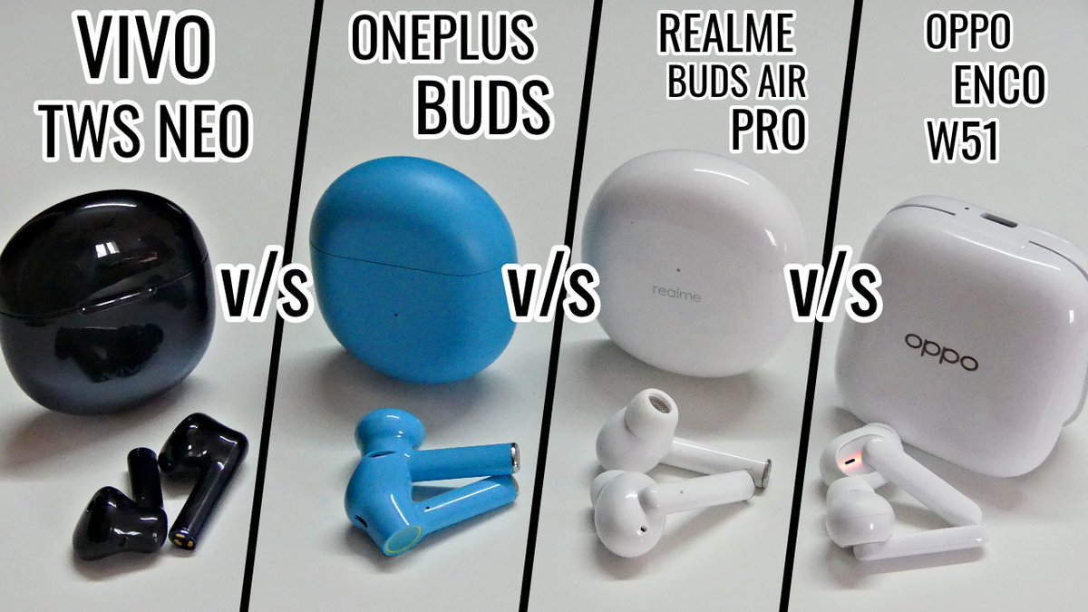 rajupp's tweet photo. #NewVideo: Realme Buds Air Pro vs Oppo Enco W51 vs Vivo TWS Neo vs OnePlus Buds: Best TWS Under Rs. 5,000? 🔥
https://t.co/32GOn9qza3
https://t.co/32GOn9qza3
@RaoSumukh @techpp #RedmiBudsAirPro #OppoEncoW51 #OnePlusBuds #vivotwsneo #TWSComparison
RTs appreciated :) https://t.co/bmGfxZbErG