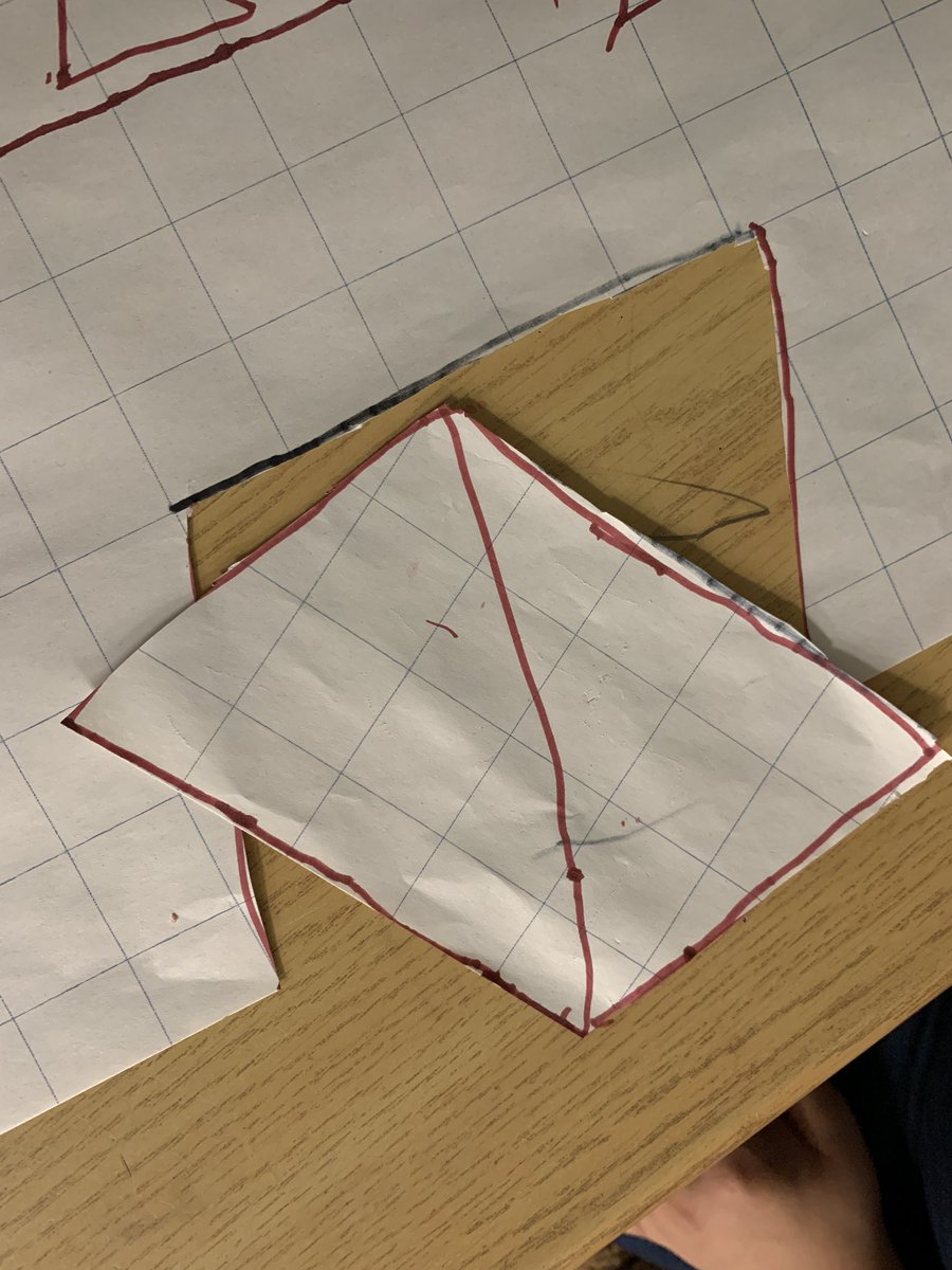 ChampagneMrs's tweet photo. Grade 6 students @HetheringtonPS are using what they know about the area of parallelograms to discover the area of a triangle.  They came up with lots of great strategies. https://t.co/HMyEaGca2G