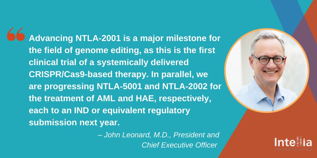 intelliatx's tweet photo. Today, $NTLA announced Q3 2020 financial results and that we remain on track to dose the first patient with NTLA-2001 for the treatment of #ATTR using #CRISPR /Cas9 by the end of the year. Full press release here: https://t.co/3ruEn86Ivh #genomeediting https://t.co/UHdqleVdQg