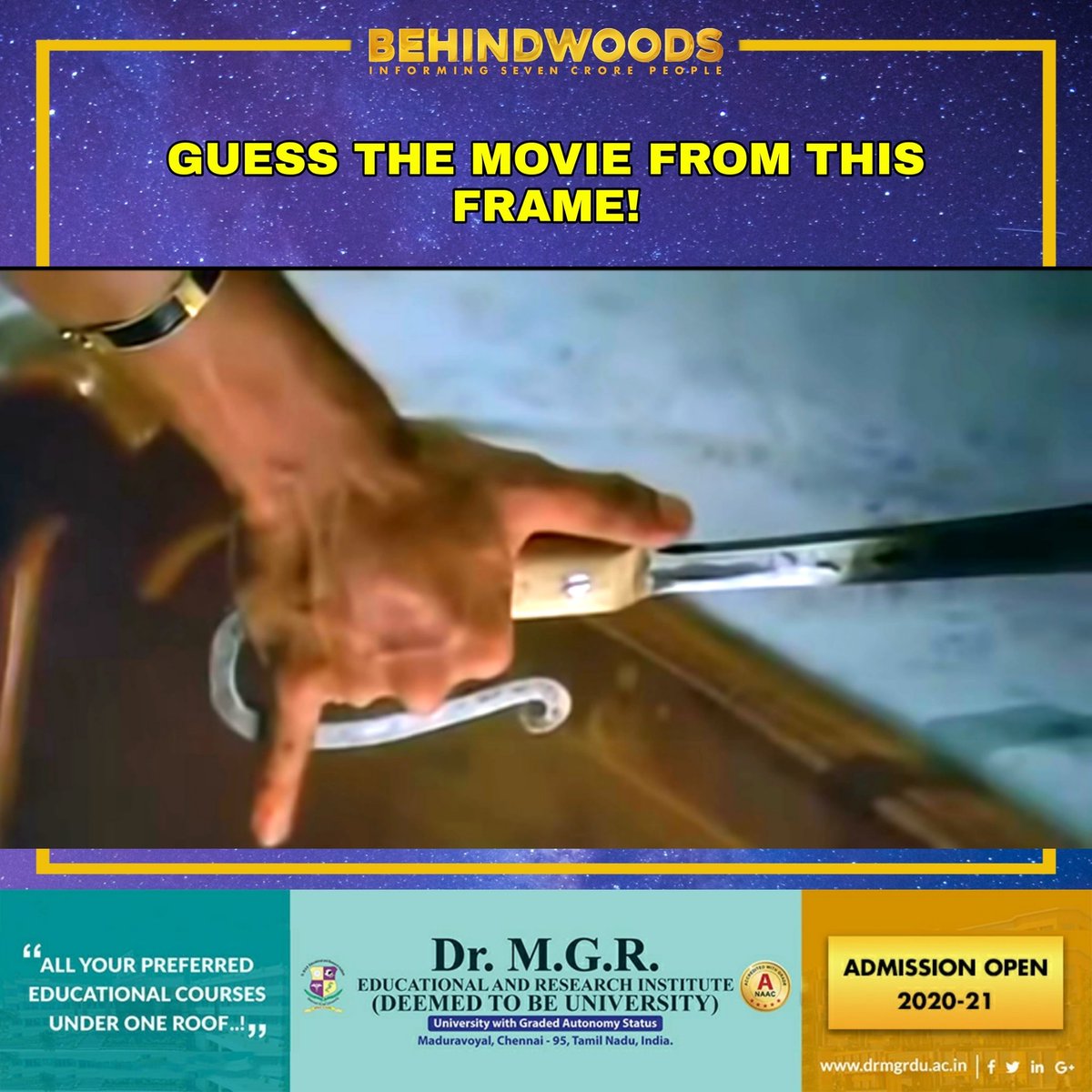 behindwoods's tweet photo. Ena padam ithu?
#Frame #Movie #BehindwoodsPuzzle #QuarantineTimepass https://t.co/ZGWCGFzdWJ
