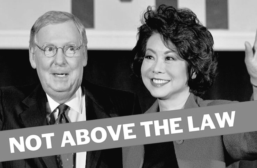 Elaine Chao & scandal after scandal.Abusing her position to boost her family’s business in China. Maintaining her shares in a construction materials company, more than a year after she pledged to sell themWar 24 / 7355 days a year If "her emails" can be front page news