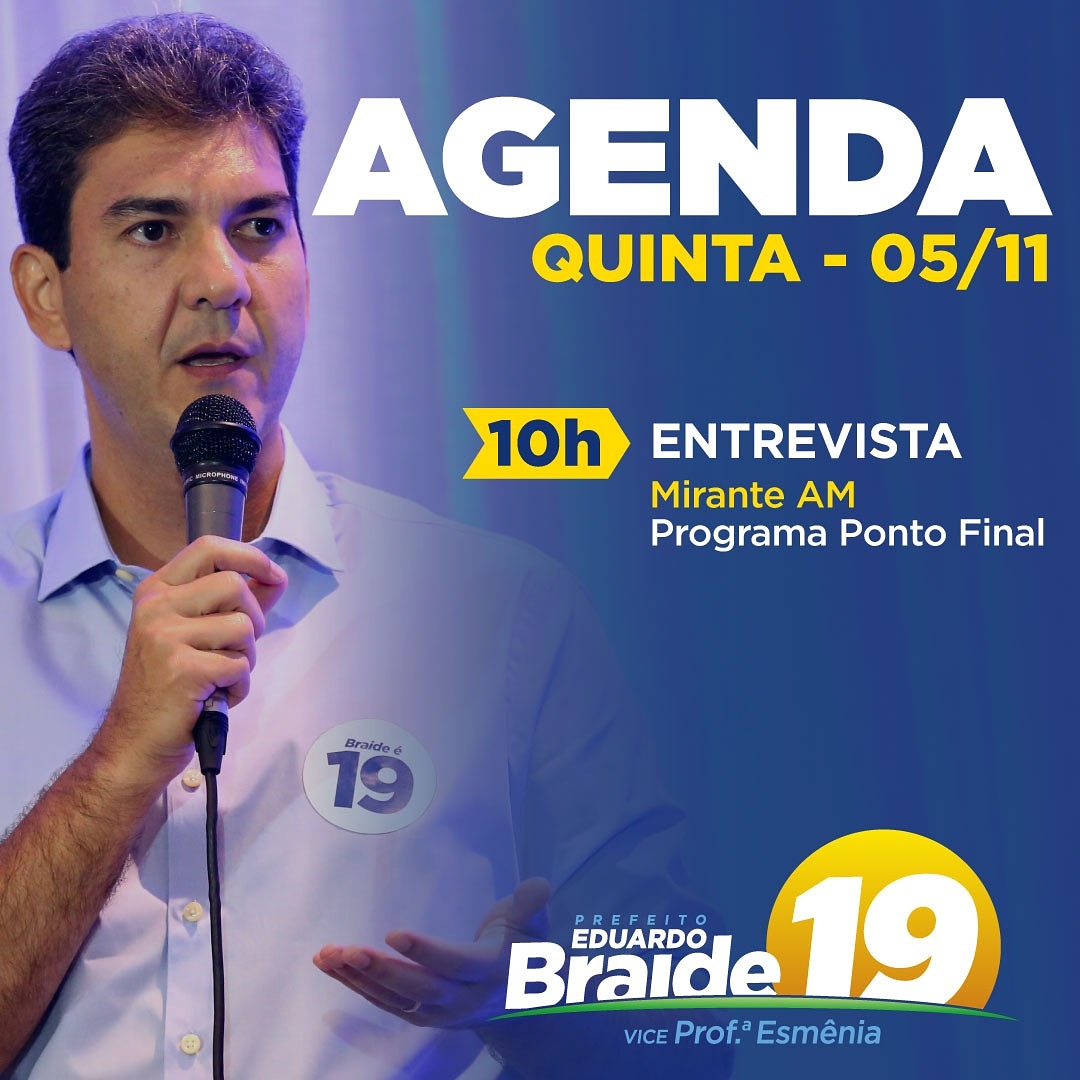 EduardoBraide's tweet photo. Logo mais, a partir das 10h,
estarei na Mirante AM para falar sobre meu plano de governo e tudo que farei para melhorar nossa São Luís. Acompanhe! Mais do que perto, juntos! ⠀⠀⠀
#VotoBraide19 #Voto19 #Braideé19
#TodoMundoé19 #VamosàVitória19 https://t.co/ufyNSL15Op