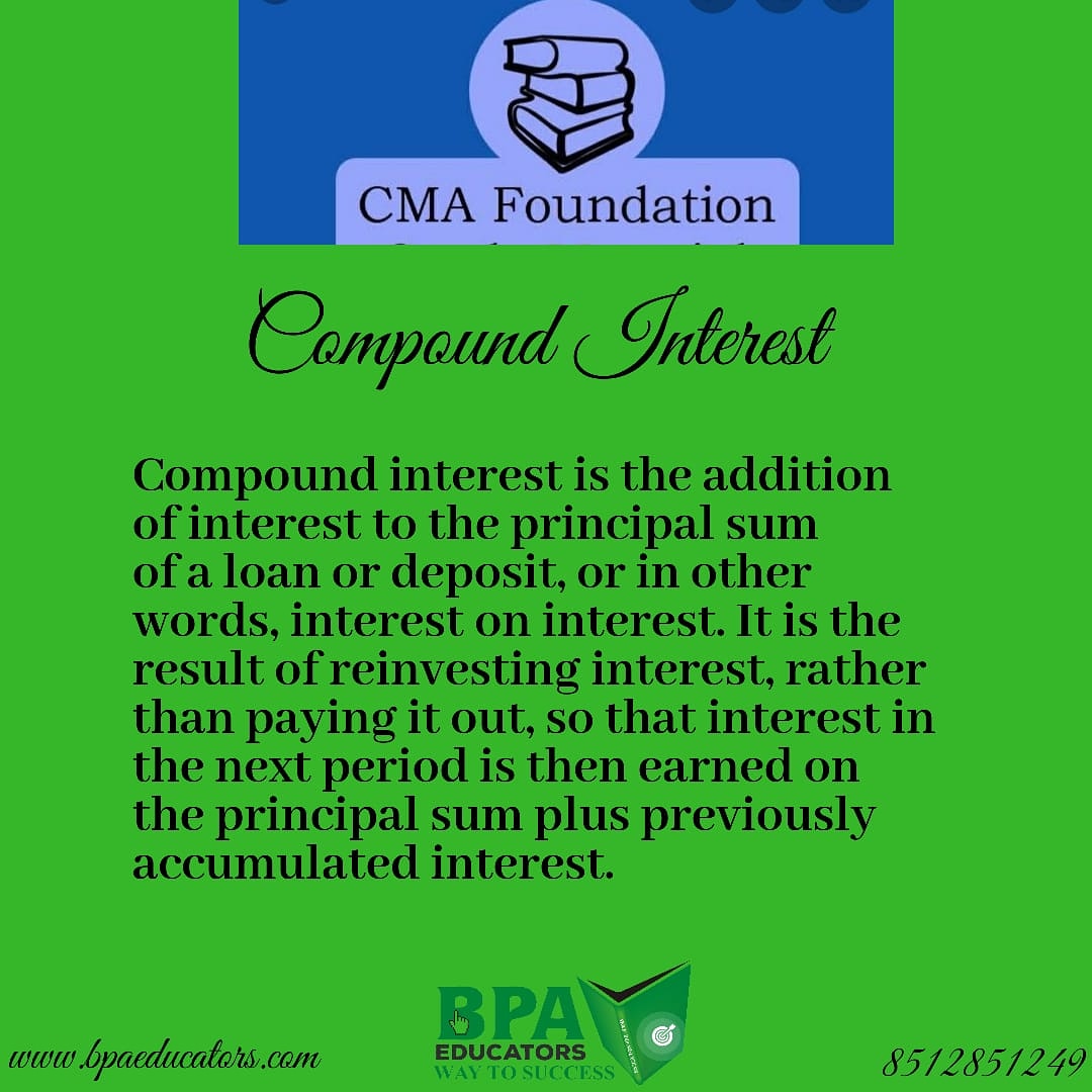 bpa_educators's tweet photo. #Tip :- #CompoundInterest
#cmahacks #cmatips #cma #tipsandhacks #besttips #besthacks #learncma #learnfromthebest #bestinstituteinrohini #learnwithbpa #bpamastery #bpainbihar #bpaisbestv
#cmatip #tipandtrick https://t.co/bceIkd3BYs